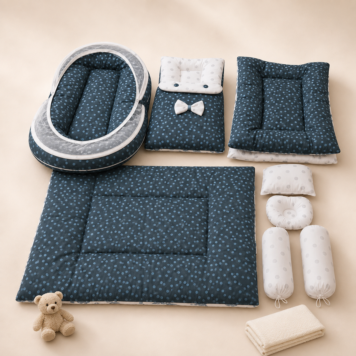 8 PCS Polka Bedding Set