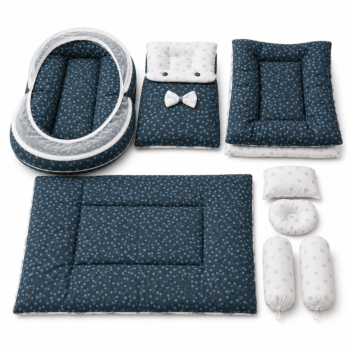 8 PCS Polka Bedding Set