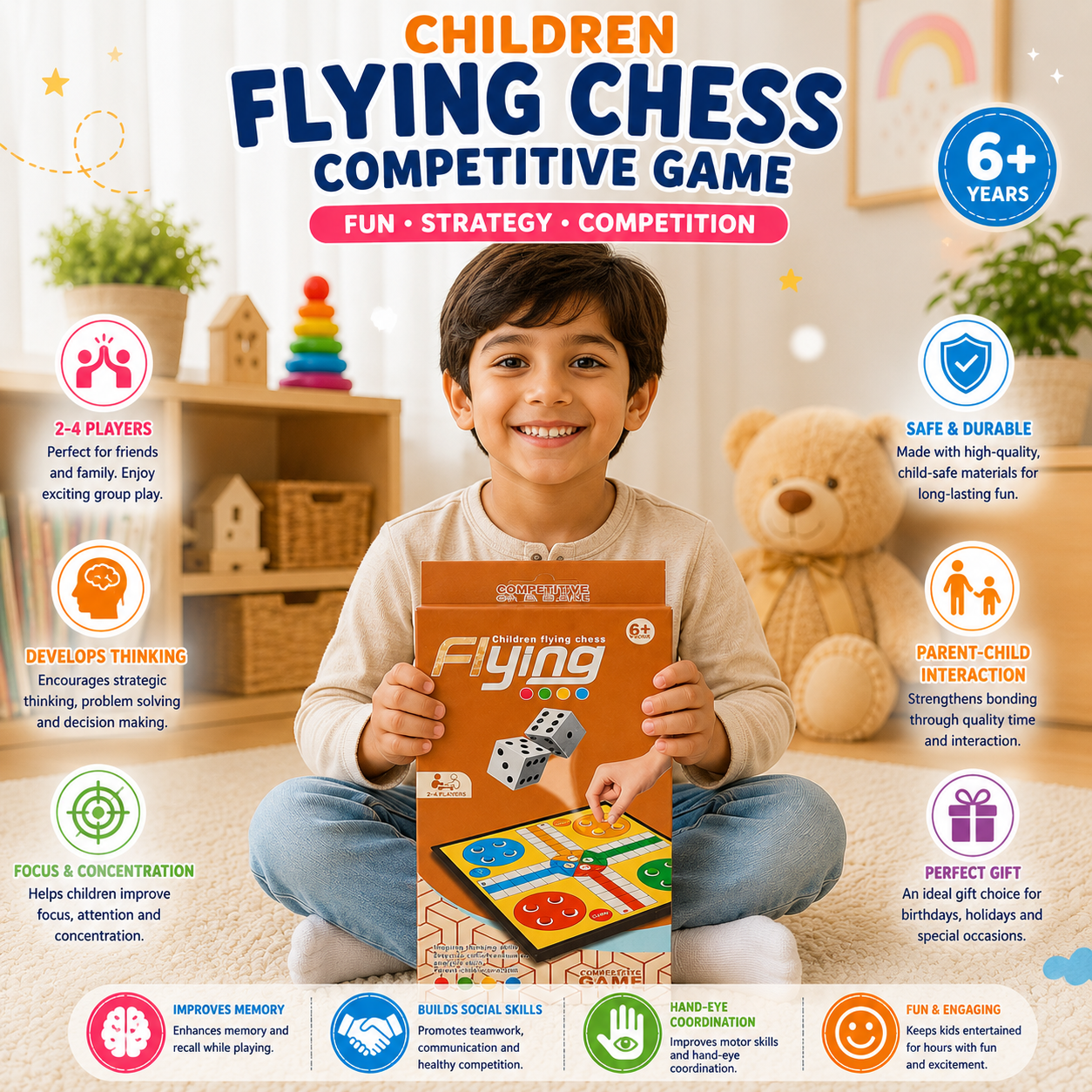 Flying Ludo Board Game