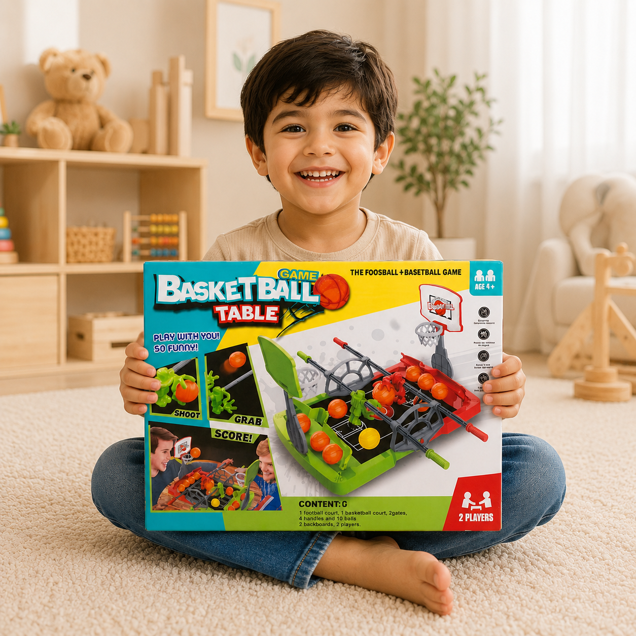 2-in-1 Basketball Table Game