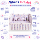 Rainbow Blossom Cot Bedding Set