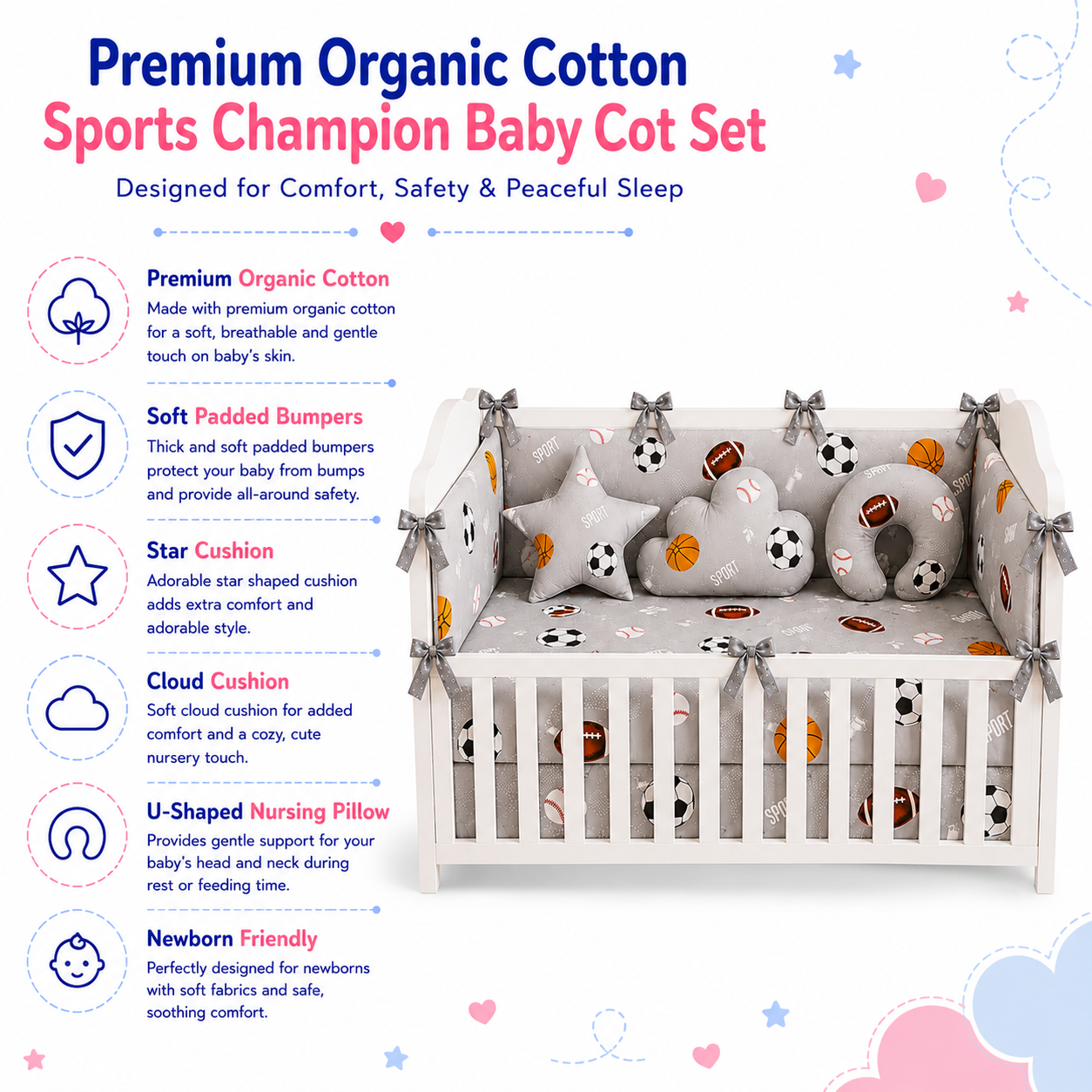 Sports Champion Cot Bedding Set