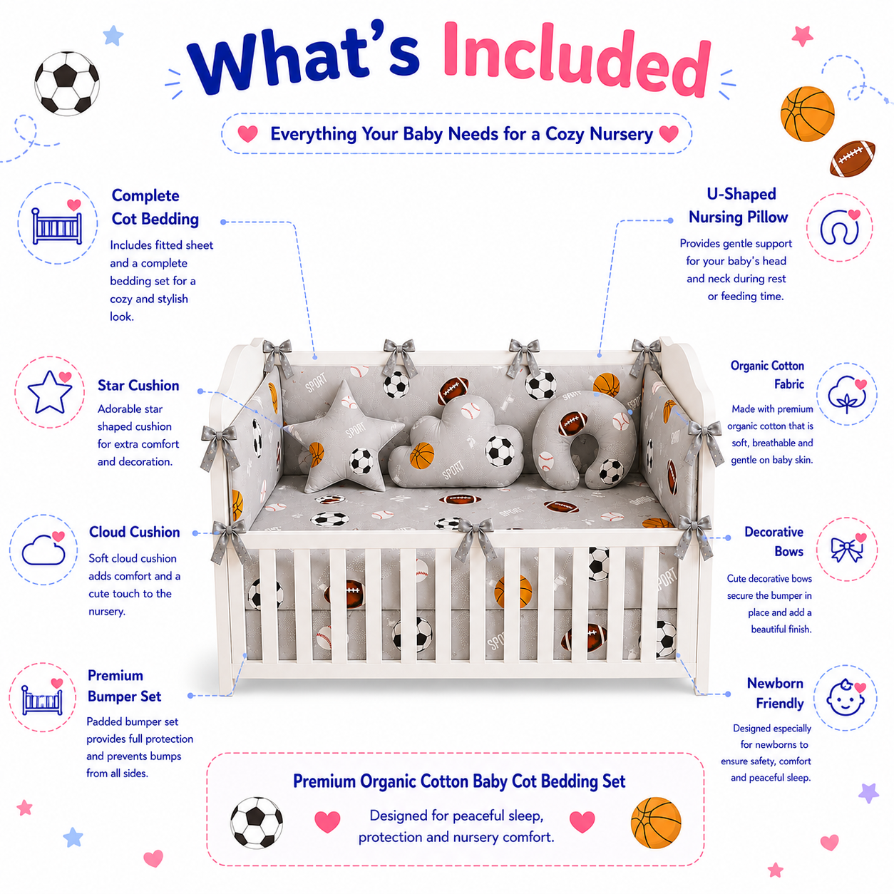 Sports Champion Cot Bedding Set
