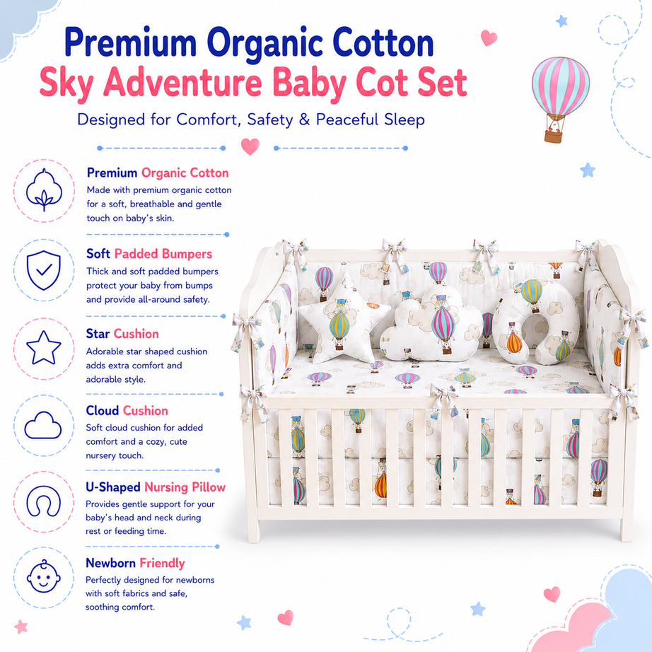 Sky Adventure Cot Bedding Set