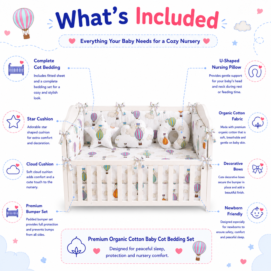Sky Adventure Cot Bedding Set