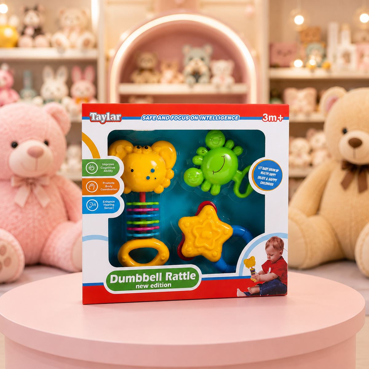 Dumbbell Rattle Toy Set