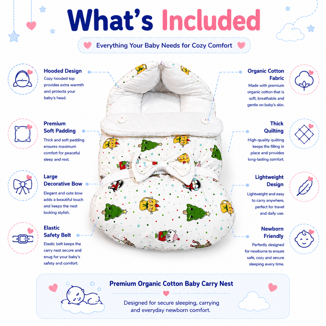 Christmas Baby Carry Nest