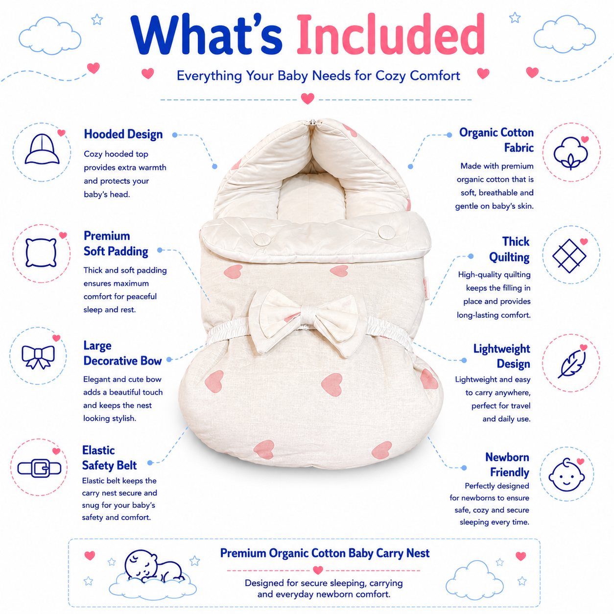 Hearts Baby Carry Nest
