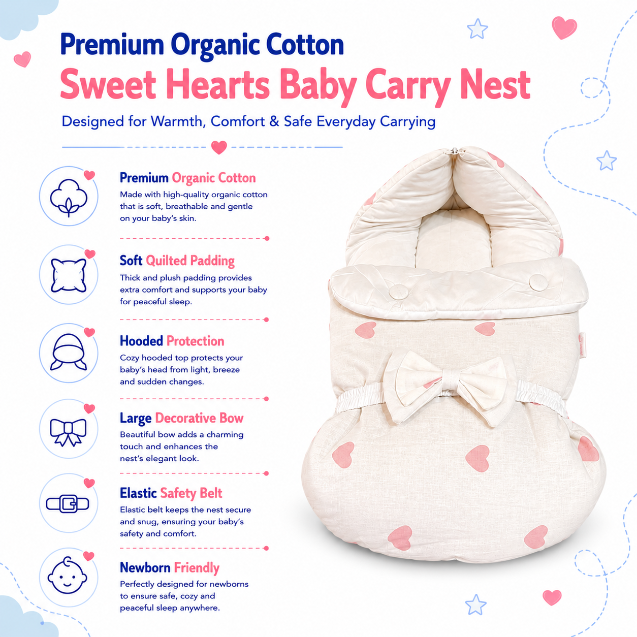Hearts Baby Carry Nest