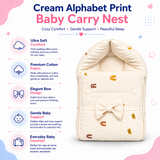 Cream Alphabet Print Carry Nest