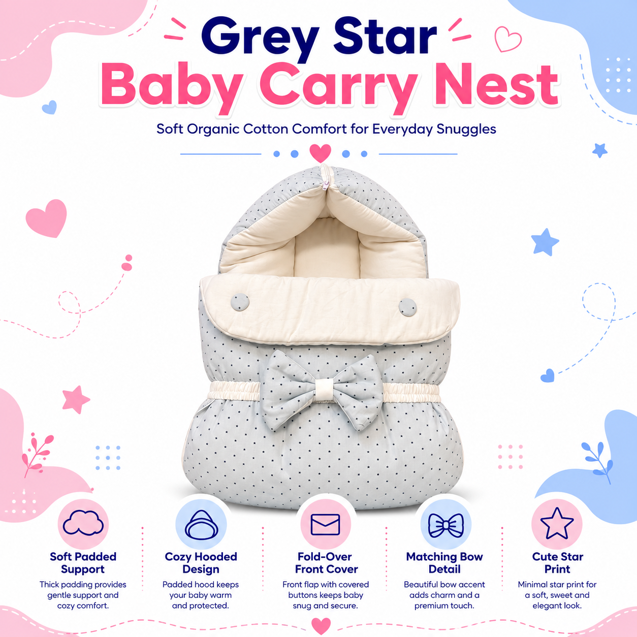 Grey Star Carry Nest