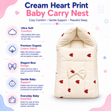 Cream Heart Print Carry Nest