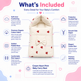 Cream Heart Print Carry Nest