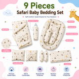 9 Pieces Safari Baby Bedding Set