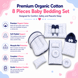 Blue Bird 8 Pcs Bedding Set