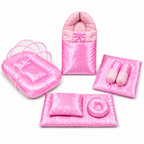 Pink Star 8 Pcs Bedding Set