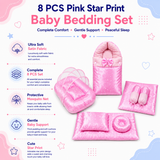 Pink Star 8 Pcs Bedding Set