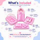 Pink Star 8 Pcs Bedding Set