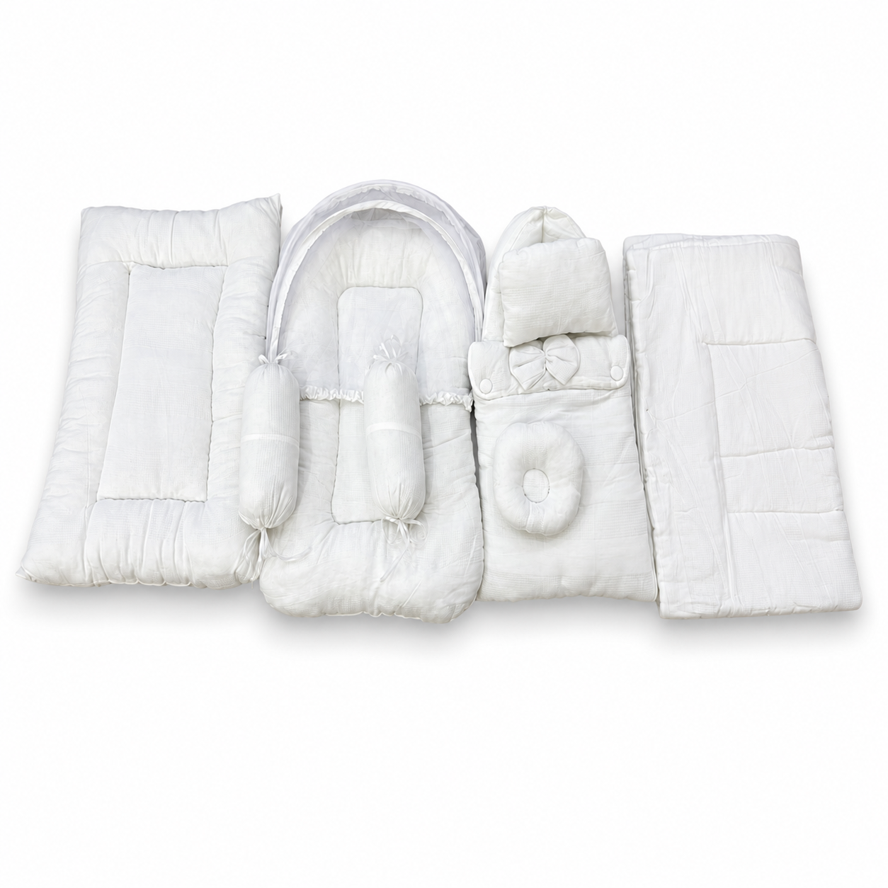 White 8 Pcs Bedding Set