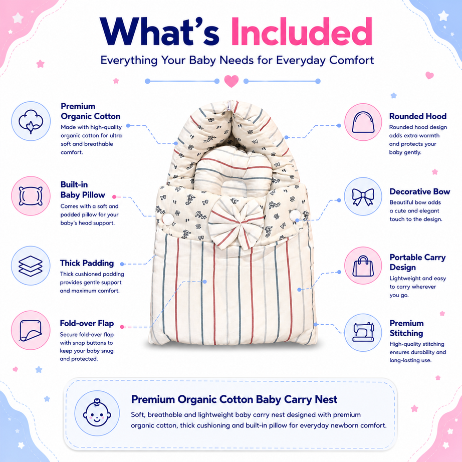 Striped Baby Carry Nest