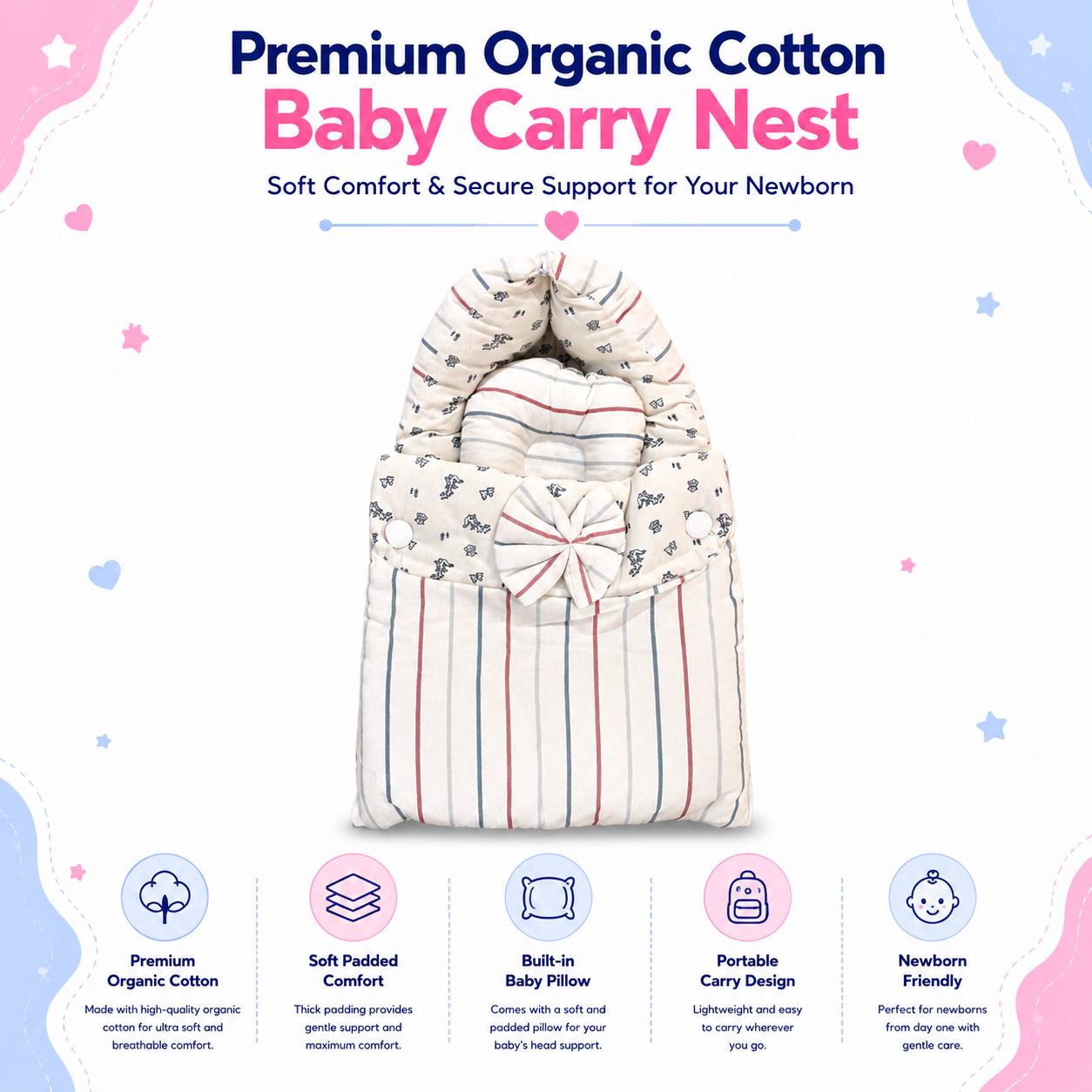 Striped Baby Carry Nest