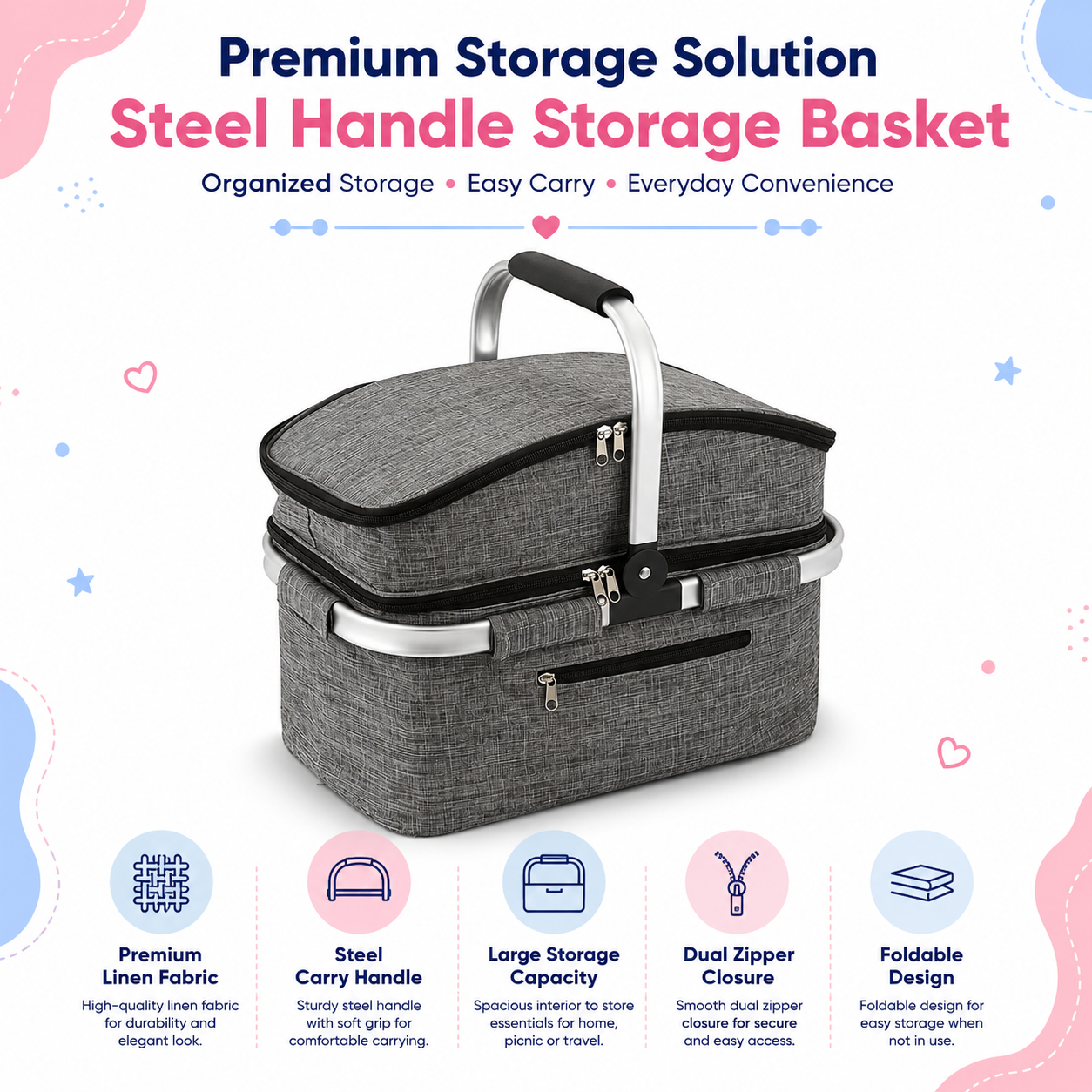 Steel Storage Basket