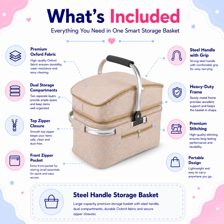 Beige Storage Basket