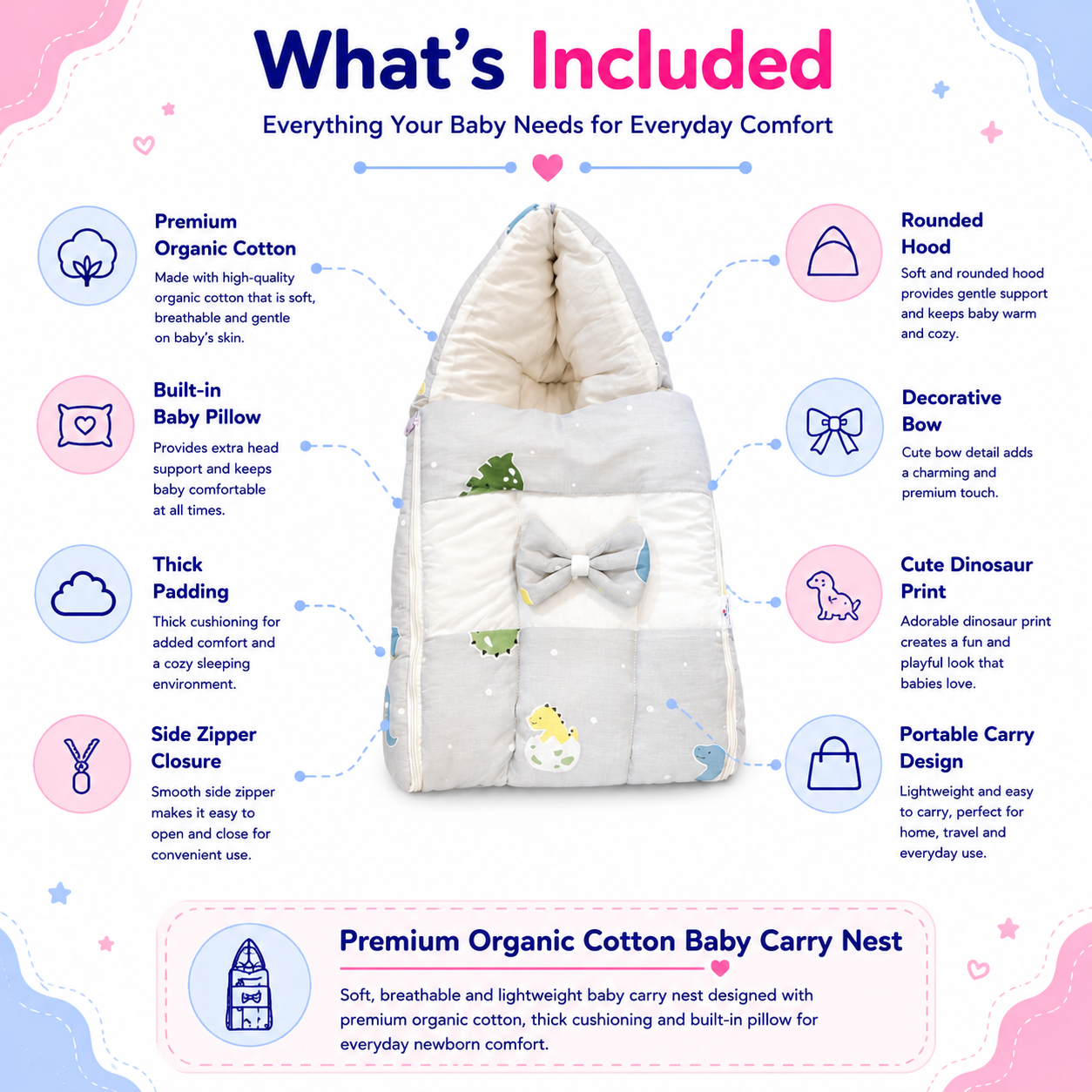 Dino Baby Carry Nest