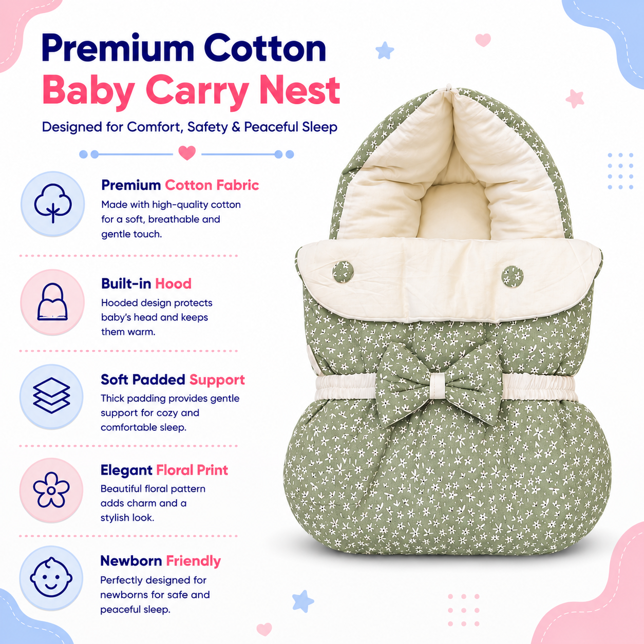 Floral Baby Carry Nest