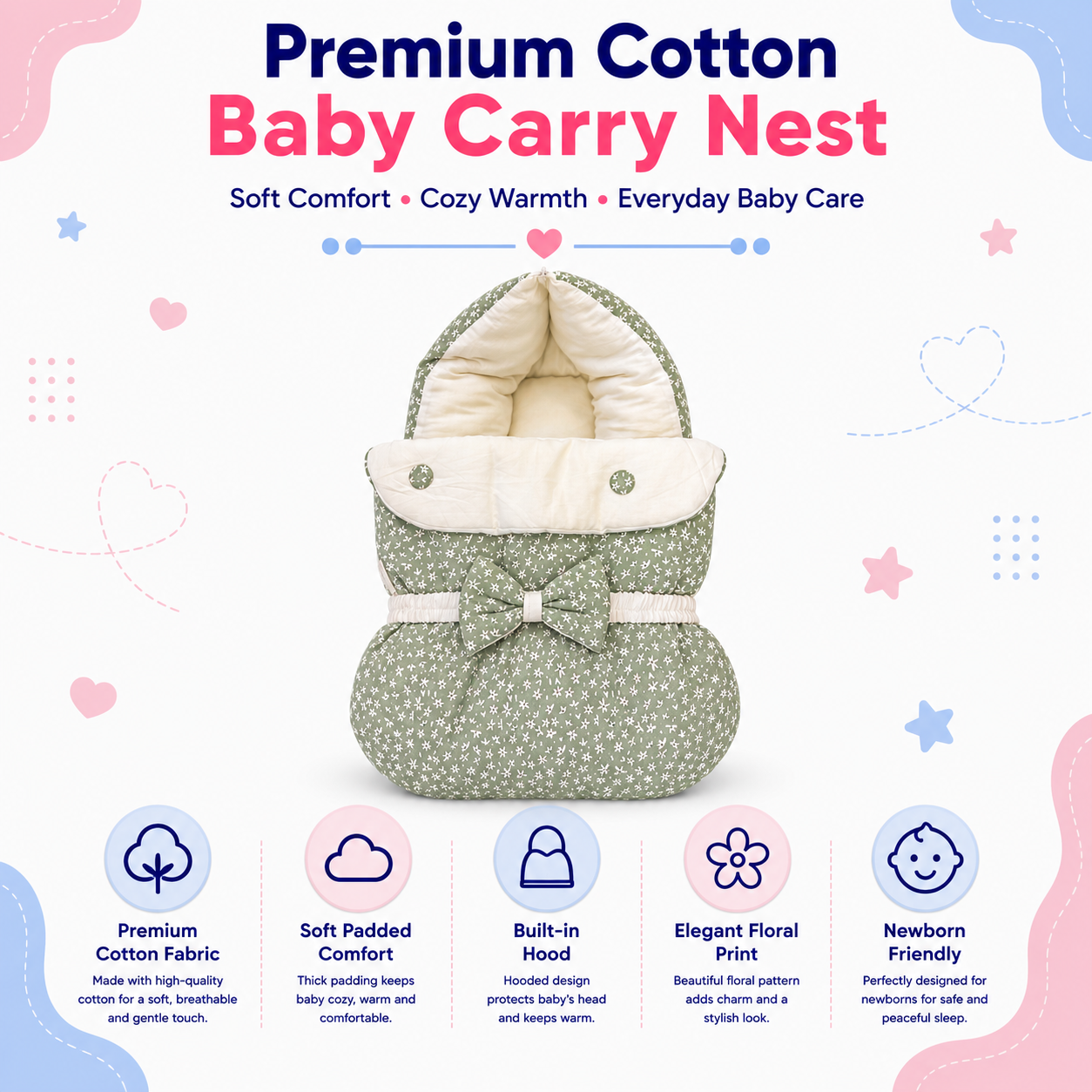 Floral Baby Carry Nest
