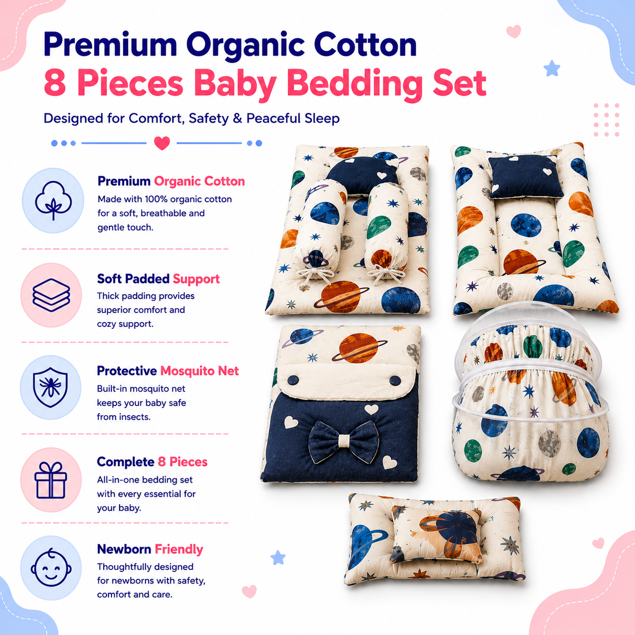Galaxy 8 Pcs Bedding Set