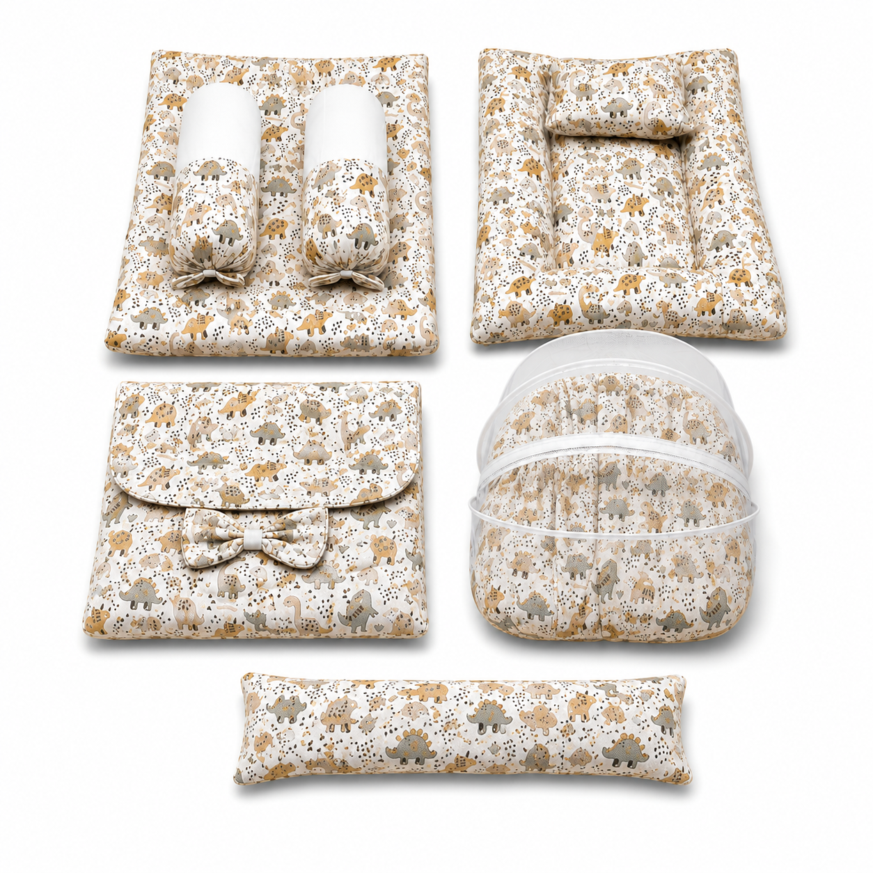 Neutral Dinosaur 8 Pcs Bedding Set
