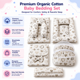 Heart Print Baby Bedding Set