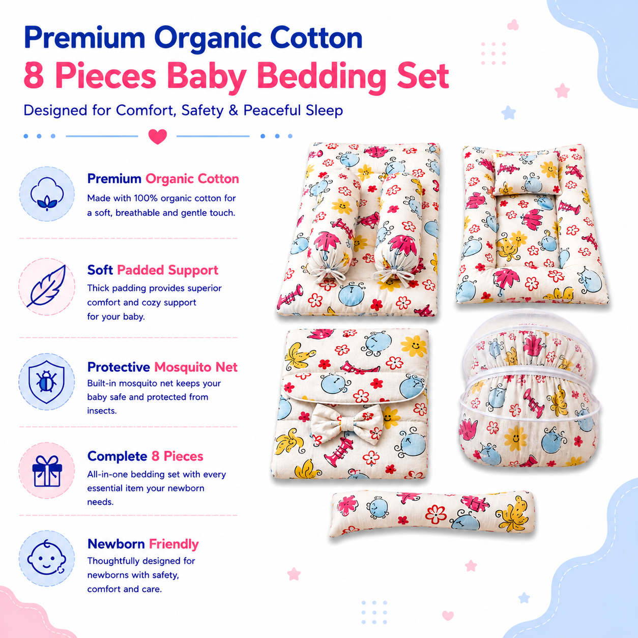Garden 8 Pcs  Bedding Set