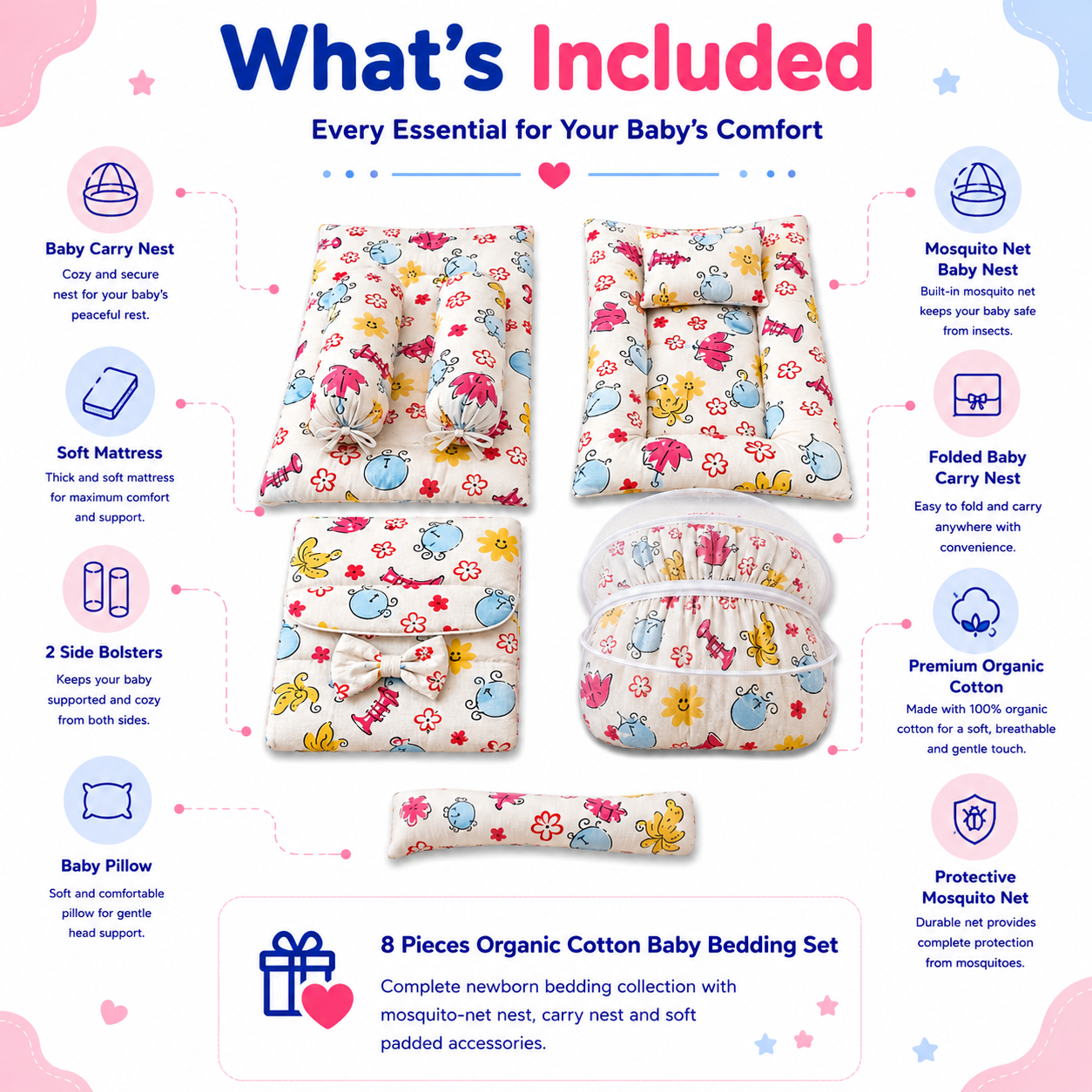 Garden 8 Pcs  Bedding Set