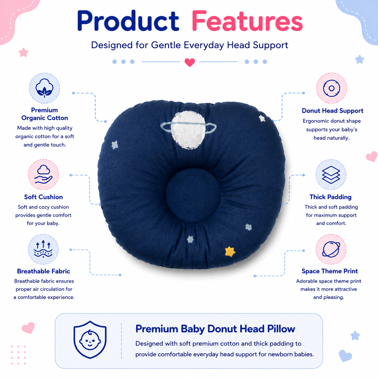 Midnight Galaxy Pillow