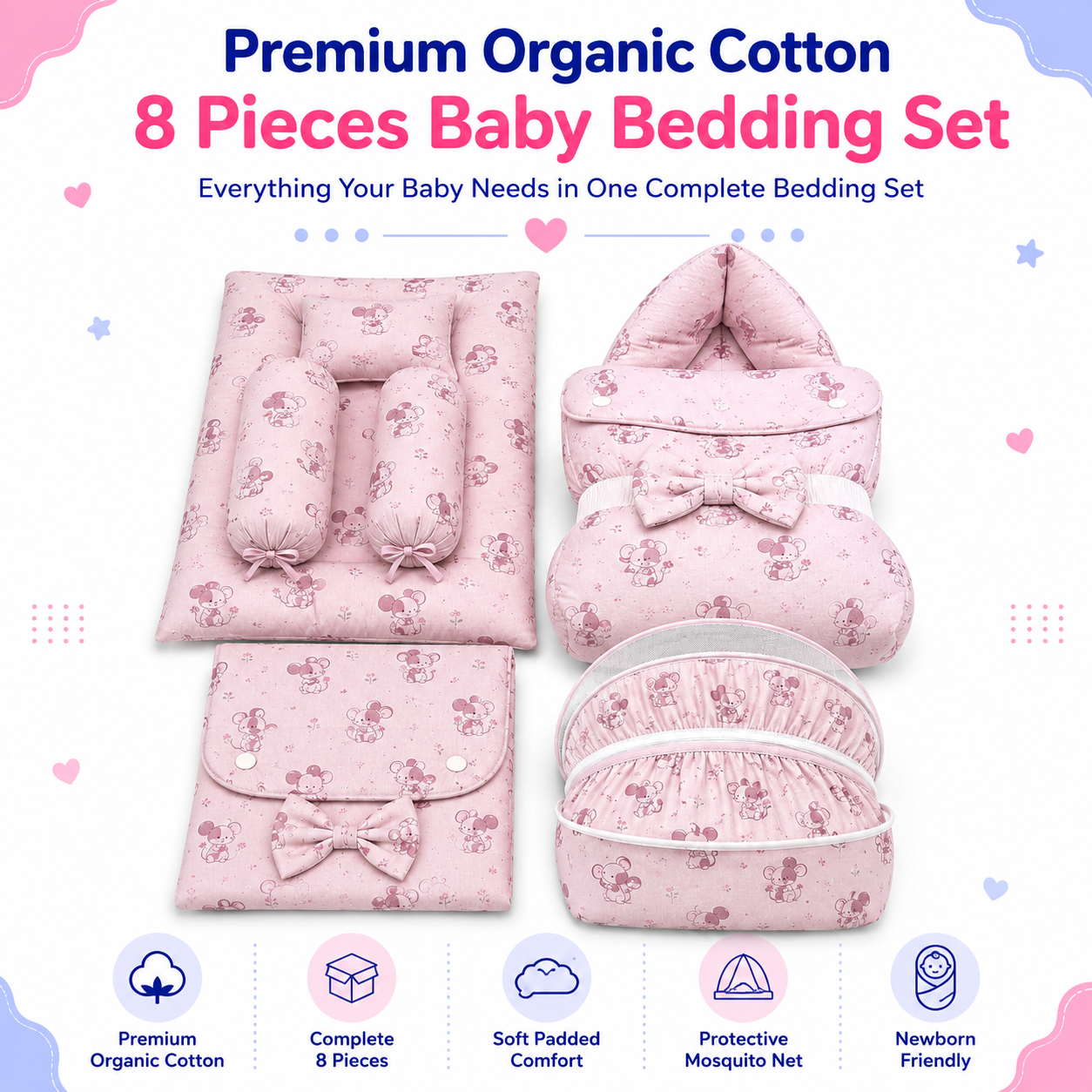 Mouse 8 Pcs Bedding Set