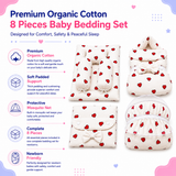 Heart 8 Pcs Bedding Set