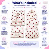 Heart 8 Pcs Bedding Set