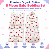 Heart 8 Pcs Bedding Set