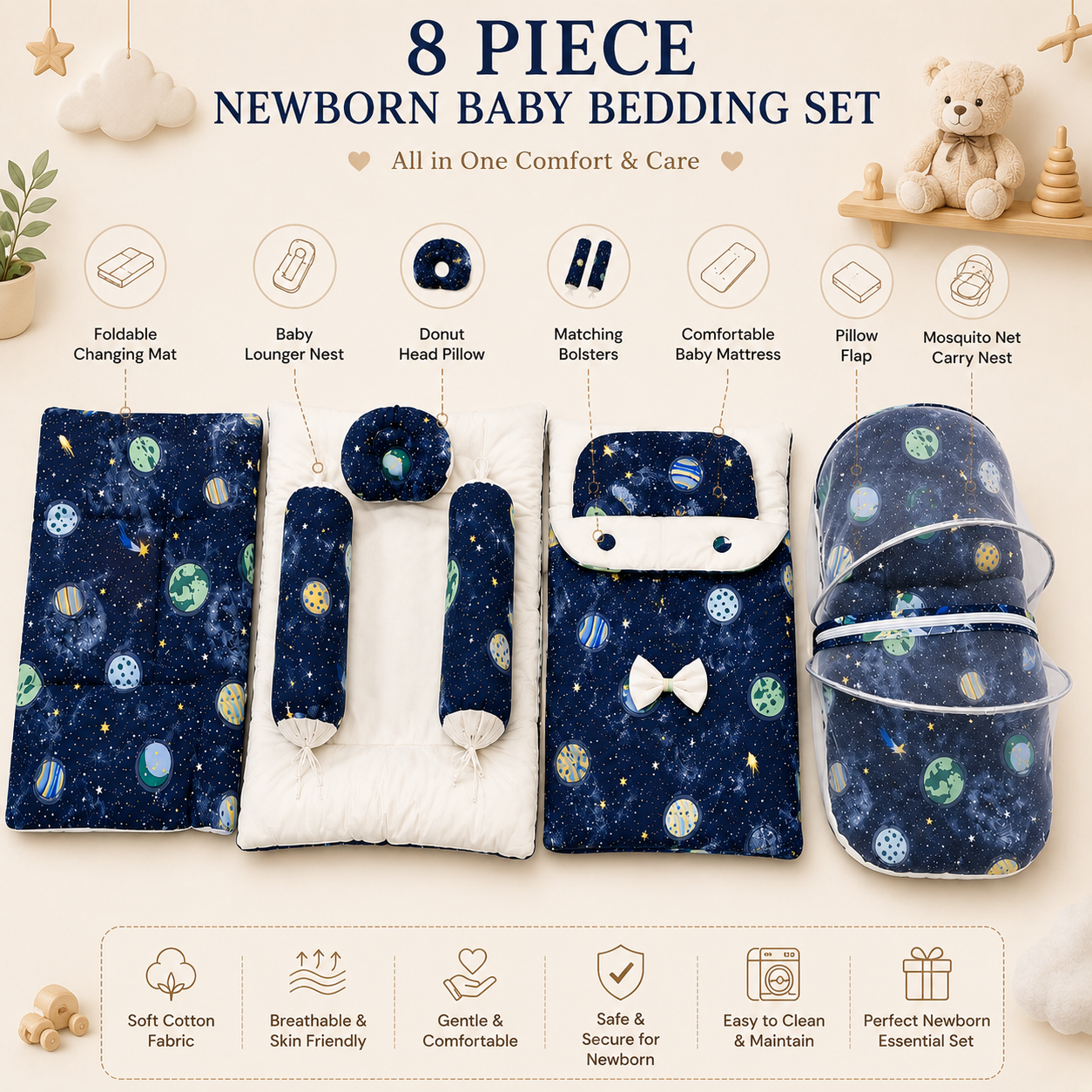 Galaxy Baby Bedding Set