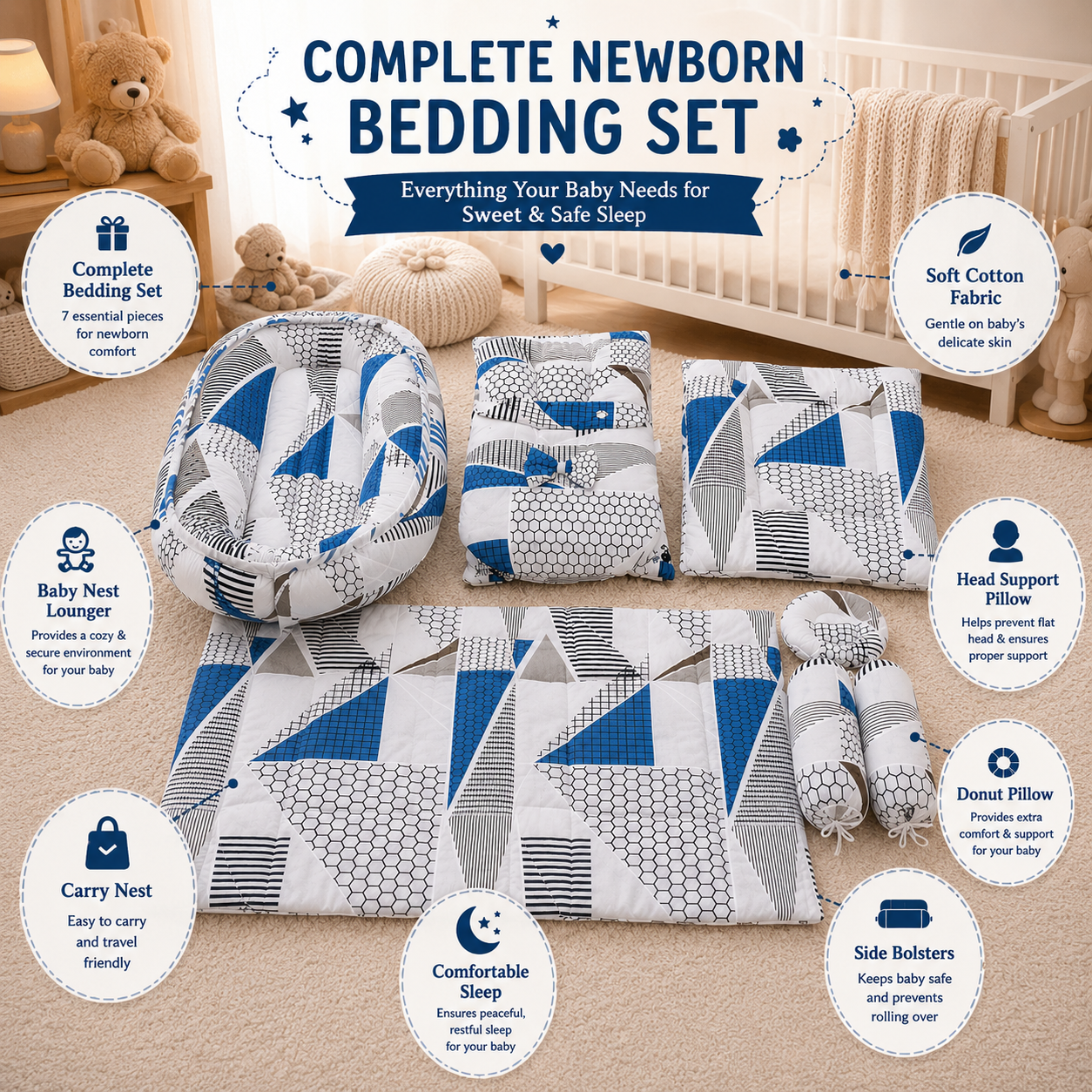 8 PCS Geo Bedding Set