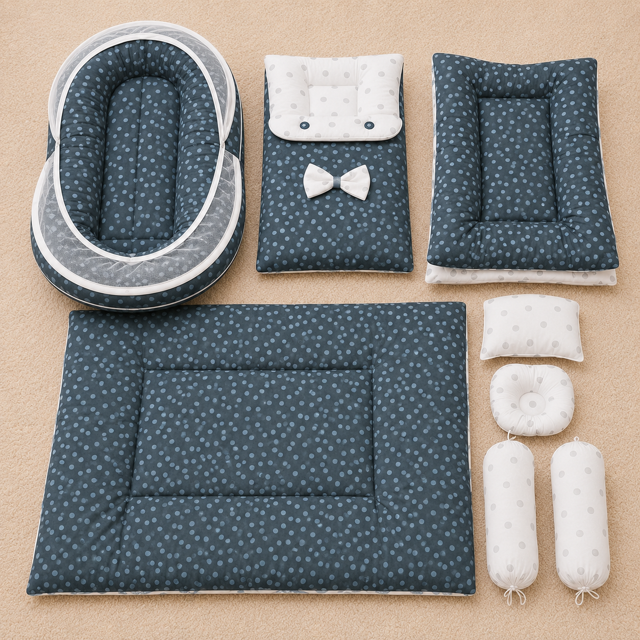 8 PCS Polka Bedding Set