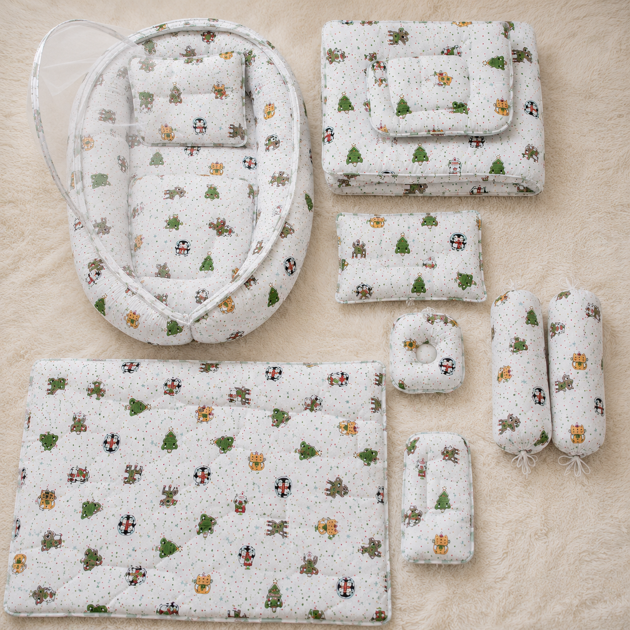8 PCS Polka Bedding Set