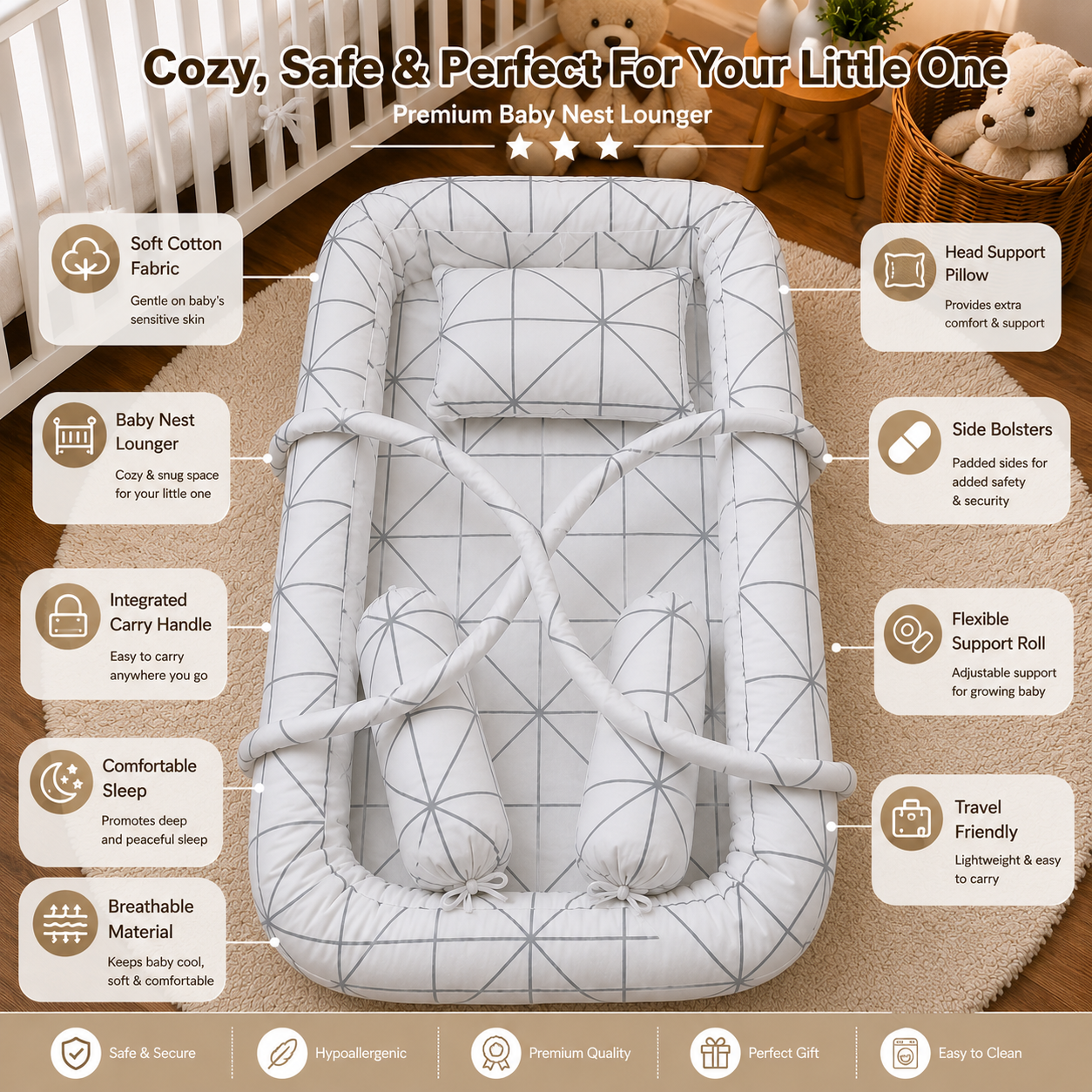 GeoNest Baby Lounger