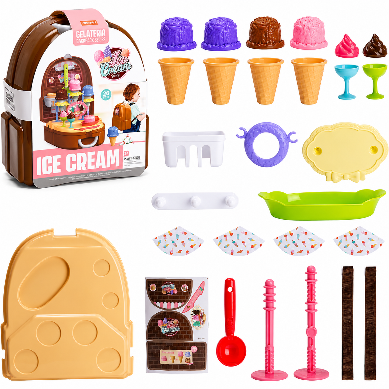 Ice Cream Backpack Set