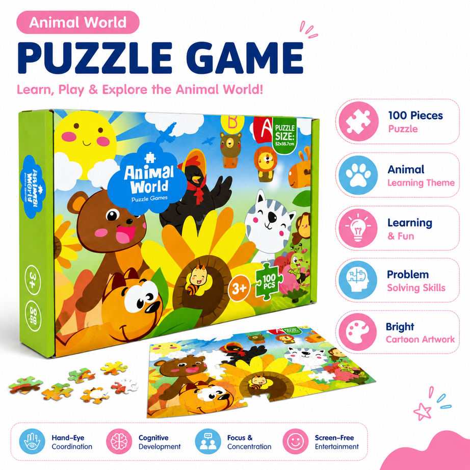 Animal World Puzzle Game