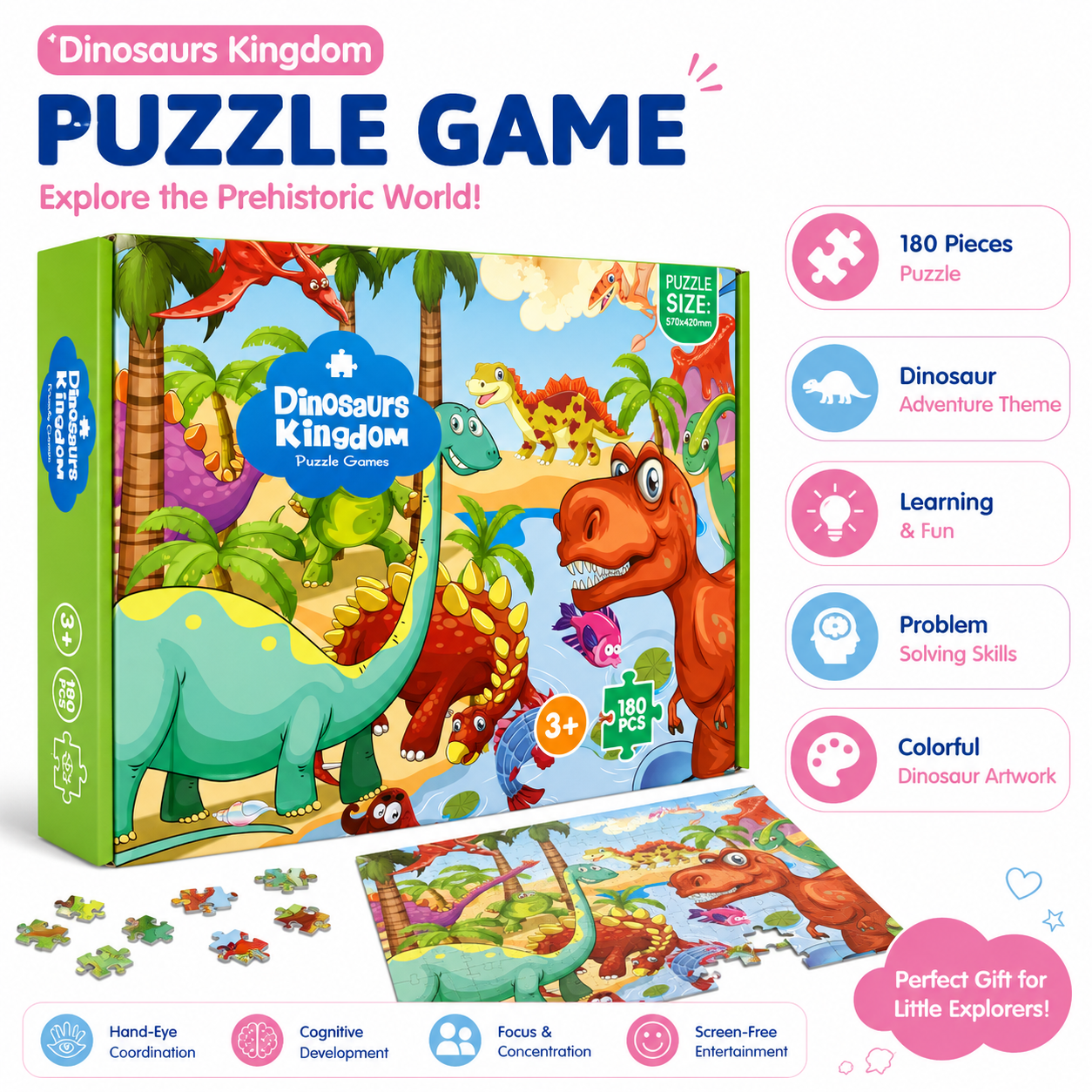 Dinosaurs Kingdom Puzzle Game