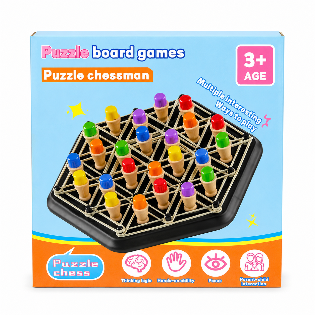 Puzzle Chessman Board Game