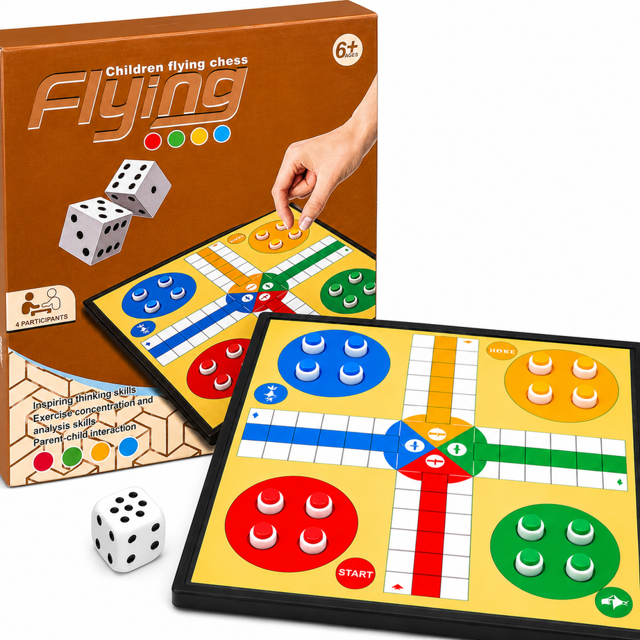Children Flying Chess Game